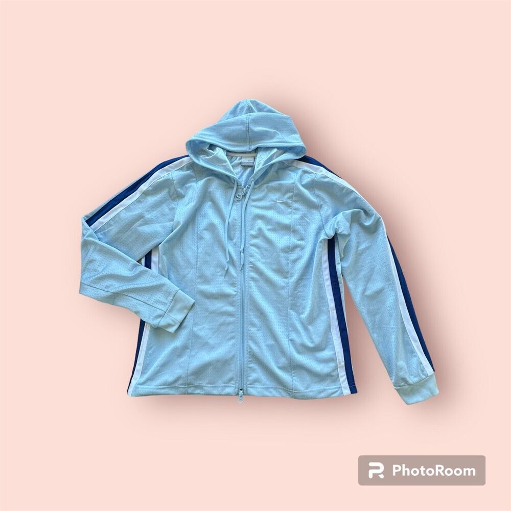 Nike  mesh Jersey  hoodie  Jacket Women‎ Size  XL 16-18 Blue